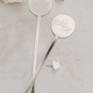 Monogram Acrylic Stir Sticks - Round