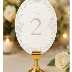 Briarhill Floral Oval Table Number