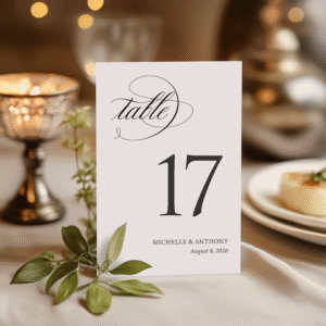 Laurel Hall Table Number