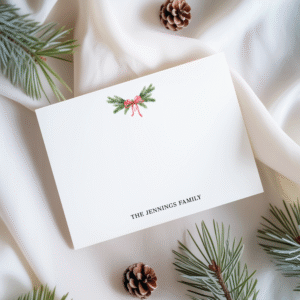 Green Garland Note Cards - Box Set of 20