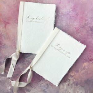 Set of 2 Vow Books - Gold Foil