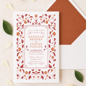 Fall Foliage Wedding Invitation Suite